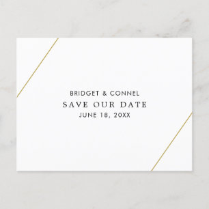 Bridget Geometric Modern Wedding Save the Date Announcement Postcard