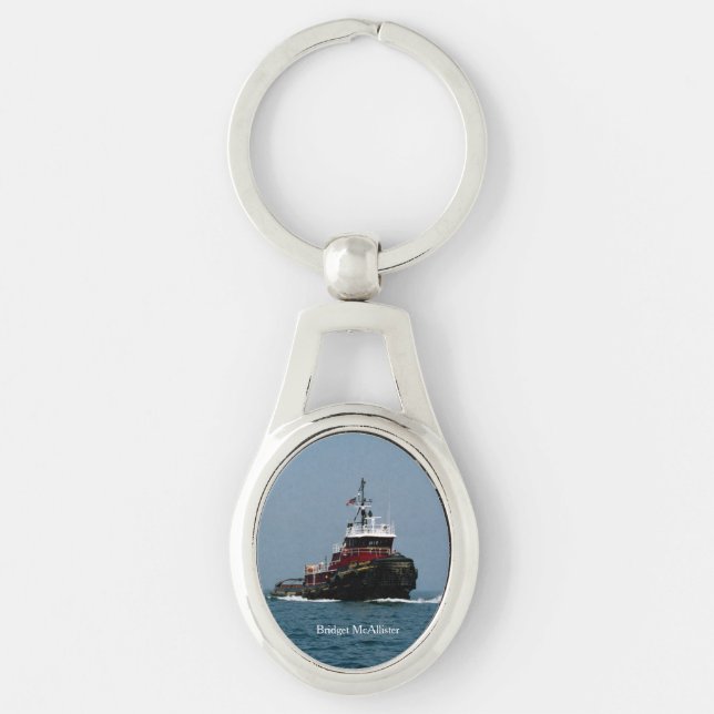 Bridget McAllister metal key chain (Front)