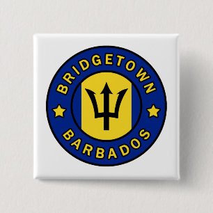 Bridgetown Barbados 15 Cm Square Badge