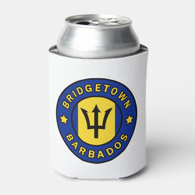 Bridgetown Barbados Can Cooler (Can Front)