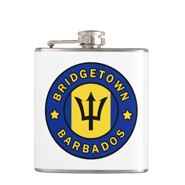 Bridgetown Barbados Hip Flask (Front)