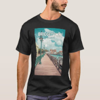 Bridgetown Barbados Illustration Travel Art Retro
