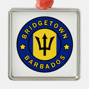 Bridgetown Barbados Metal Tree Decoration