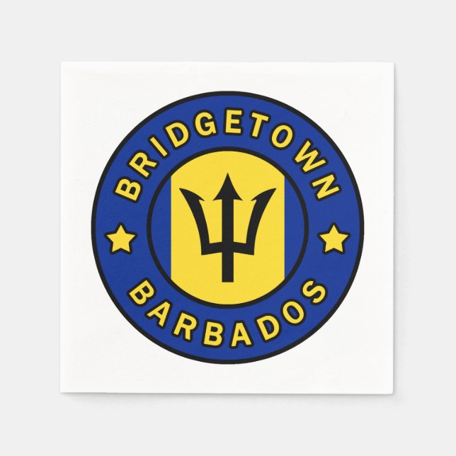 Bridgetown Barbados Napkin (Front)