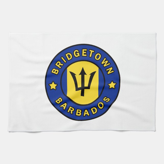 Bridgetown Barbados Tea Towel (Horizontal)