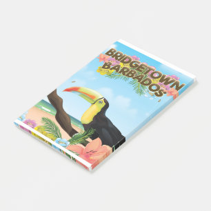 Bridgetown Barbados Toucan travel poster Post-it Notes