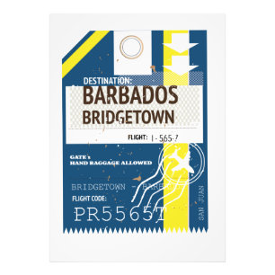 Bridgetown Barbados travel ticket Photo Print