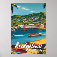 Bridgetown Barbados Vintage Famous Travel Place
