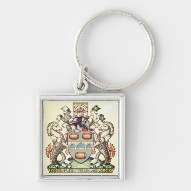 Bridgetown Coat of Arms - Barbados Key Ring (Front)