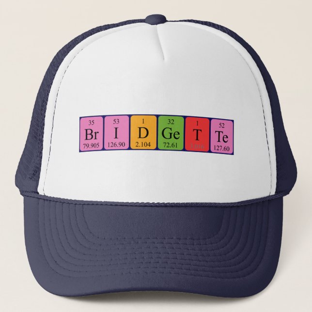 Bridgette periodic table name hat (Front)