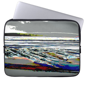 Bridgewater N.S. Riser's Beach Abstract print art Laptop Sleeve