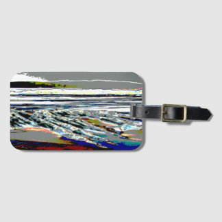 Bridgewater N.S. Riser's Beach Abstract print art Luggage Tag