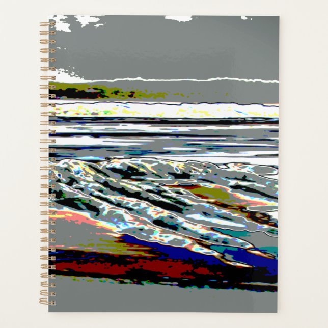 Bridgewater N.S. Riser's Beach Abstract print art Planner (Front)