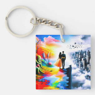 Bridging Worlds of Reality and Dreams Key Ring