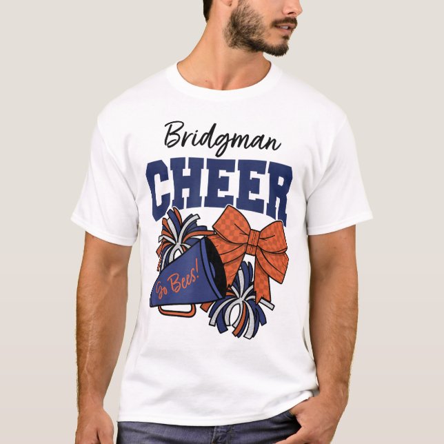 Bridgman Cheer Chequered Bow T-Shirt (Front)