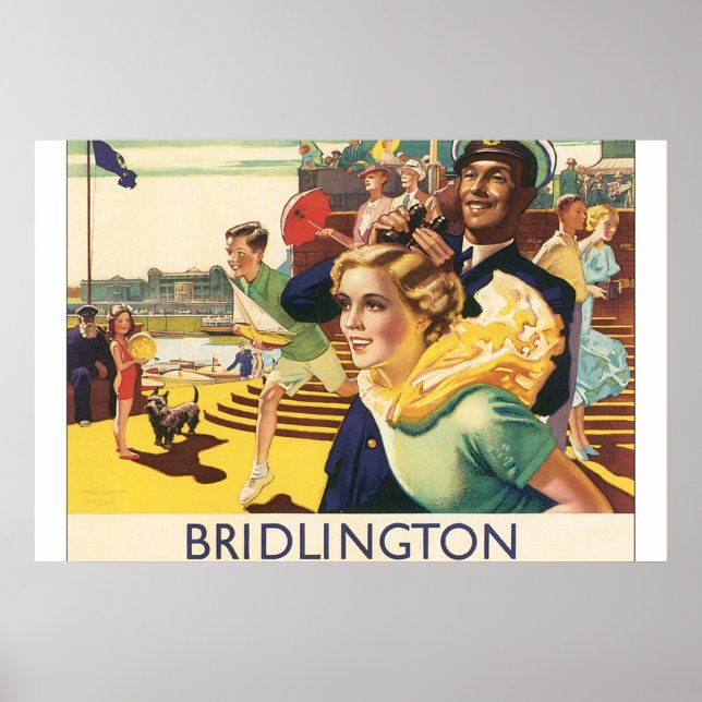 Bridlington_Vintage Travel Poster Artwork (Front)