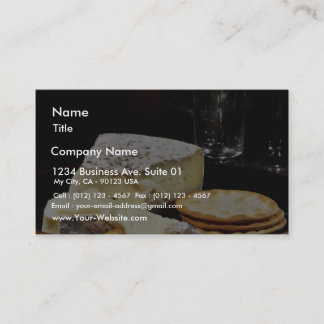 Brie Cheese And Crackers Business Card