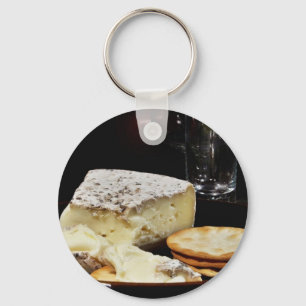 Brie Cheese And Crackers Key Ring