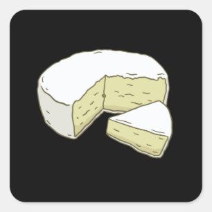 Brie cheese square sticker