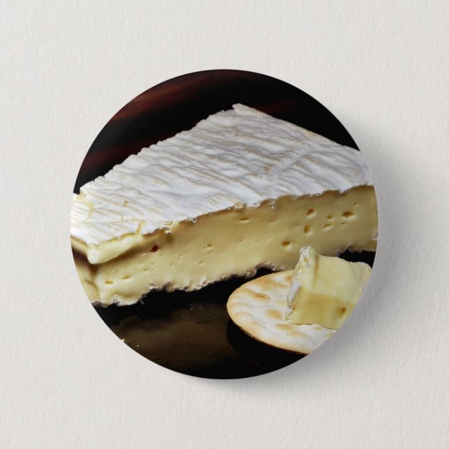 Brie De Meux Cheese 6 Cm Round Badge (Front)