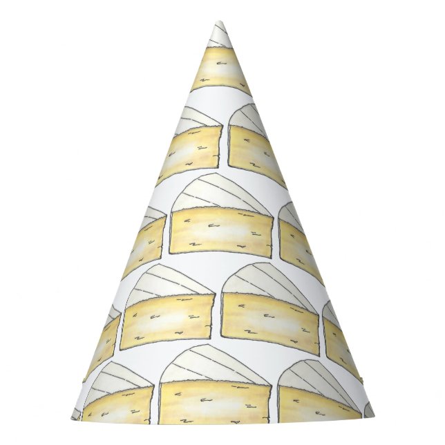 Brie French Cheese Tasting Wedge Cocktail Party Party Hat (Front)