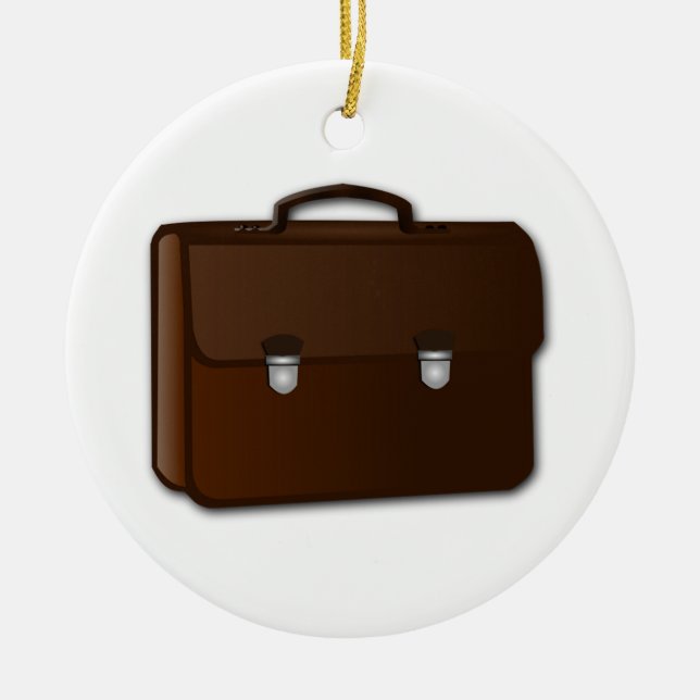 briefcase ceramic tree decoration (Front)