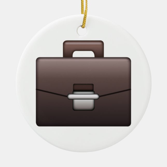 Briefcase - Emoji Ceramic Tree Decoration (Front)
