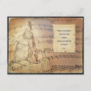 Briefkaart met Rumi - Everything is music Postcard