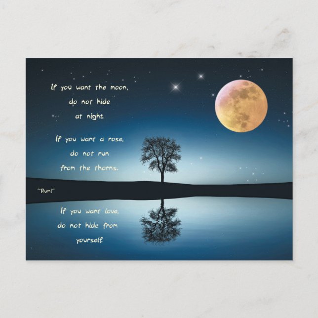 Briefkaart Rumi - If you want the moon Postcard (Front)