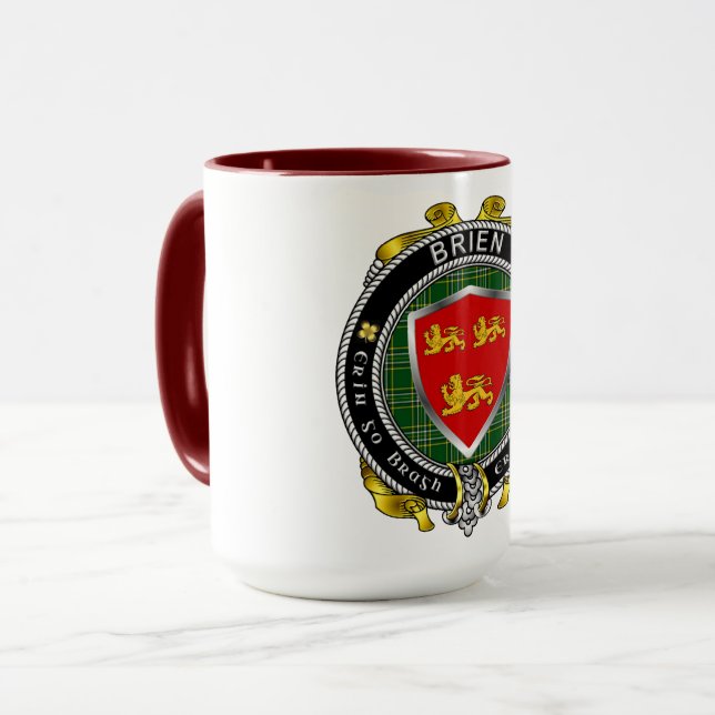 Brien/Bryan Irish Shield Combo Mug 15oz (Front Left)