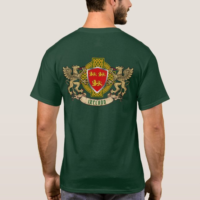 Brien Irish Shield & Griffins Personalised T-Shirt (Back)