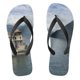 Brienno Lake Como Italy Europe Travel Souvenir Flip Flops