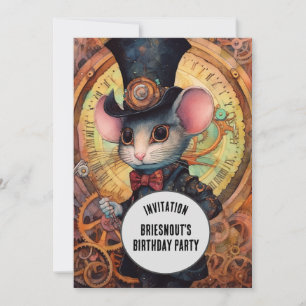 Briesnout Steampunk Animal Custom name Invitation