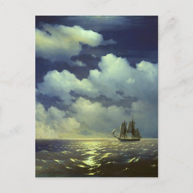 Brig Mercury after the Victory over Turkish Ships. Postcard (Front)