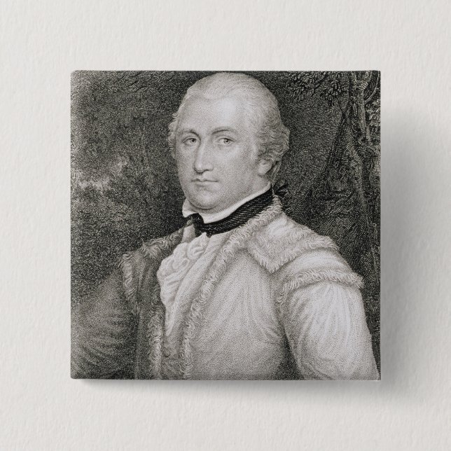 Brigadier General Daniel Morgan (1736-1802) engrav 15 Cm Square Badge (Front)