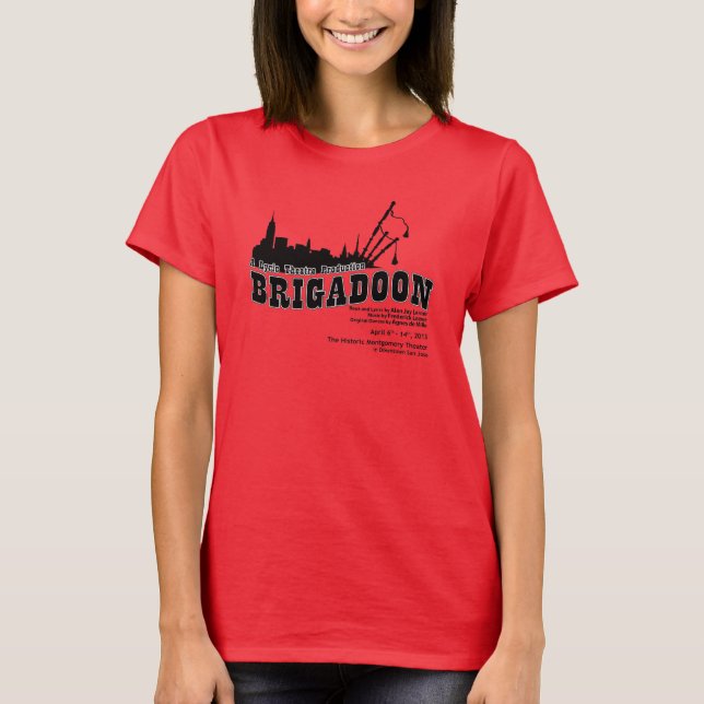 Brigadoon Cast Ladies T-shirt (Front)