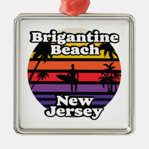 Brigantine Beach,New Jersey Metal Tree Decoration