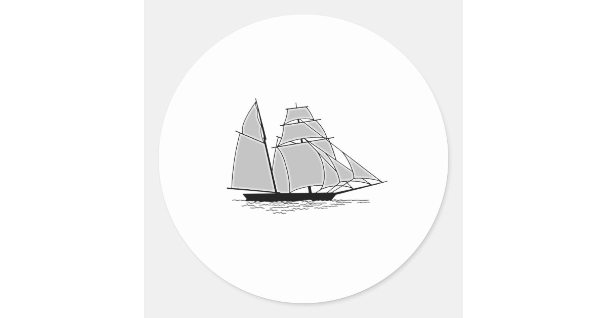 Brigantine Logo Classic Round Sticker | Zazzle