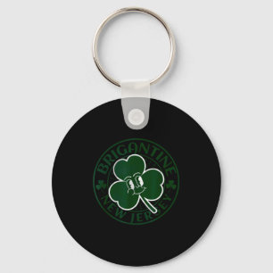 Brigantine New Jersey Irish Shamrock Nj Retro Souv Key Ring