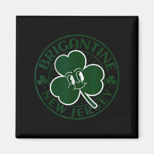 Brigantine New Jersey Irish Shamrock Nj Retro Souv Magnet