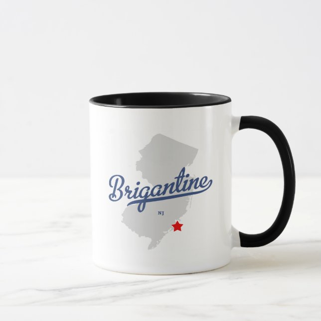 Brigantine New Jersey NJ Shirt Mug (Right)