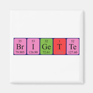 Brigette periodic table name magnet