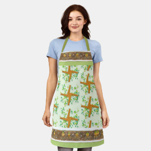 Brighid Cross with Spring Bulbs Apron