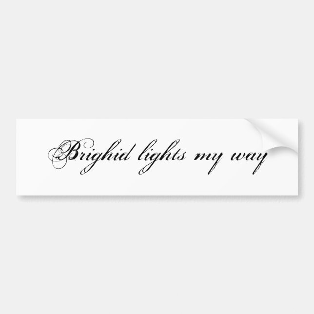 Brighid lights my way bumper sticker (Front)
