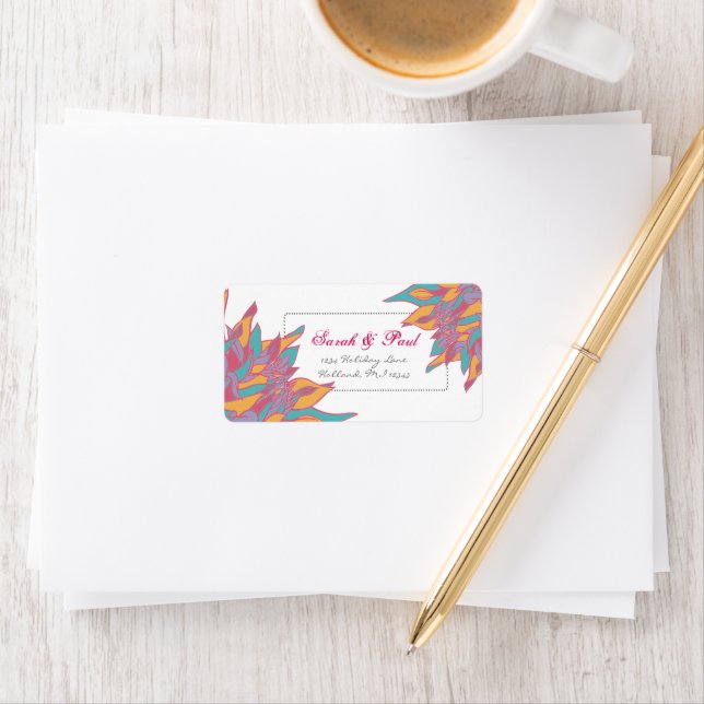 Bright 2011 Spring Colored Flowers Return Address Label (Insitu)