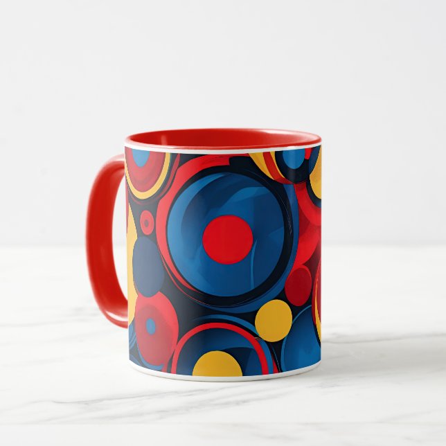 Bright 60s Mod Abstract Mug (Front Left)
