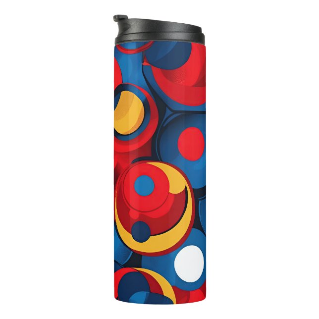 Bright 60s Mod Abstract Thermal Tumbler (Rotated Right)