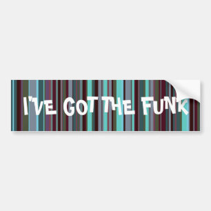 Bright 60s Retro Stripes Bumper Sticker