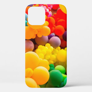 Bright abstract background of jumble of rainbow co iPhone 12 case