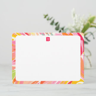 Bright Abstract Border Stationery Note Cards